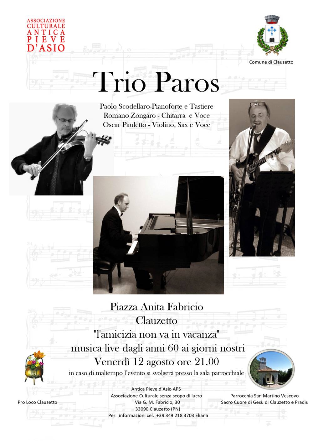 L'amicizia non va in vacanza - Trio Paros in concerto